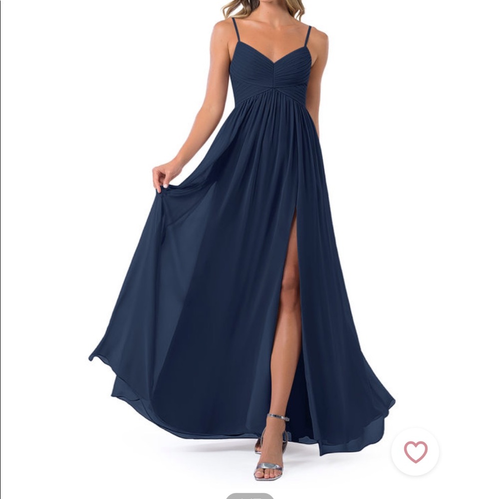 Dark Navy Azazie Alia Dress Size A8